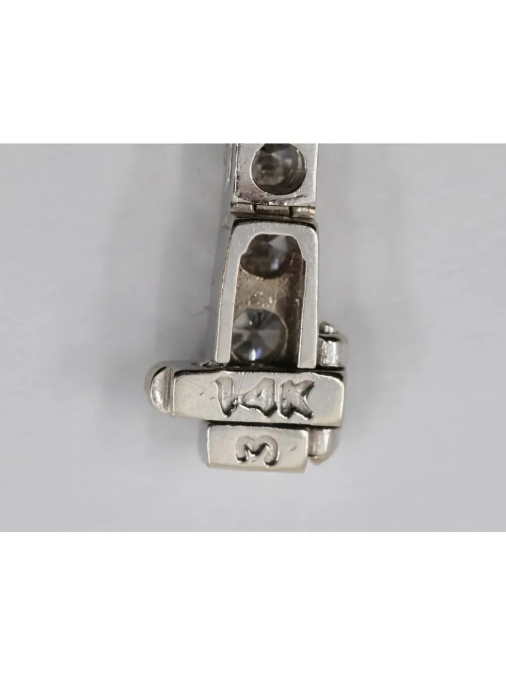 14K Solid White Gold Designer Round Cut Diamond Tennis Link Bracelet - 7